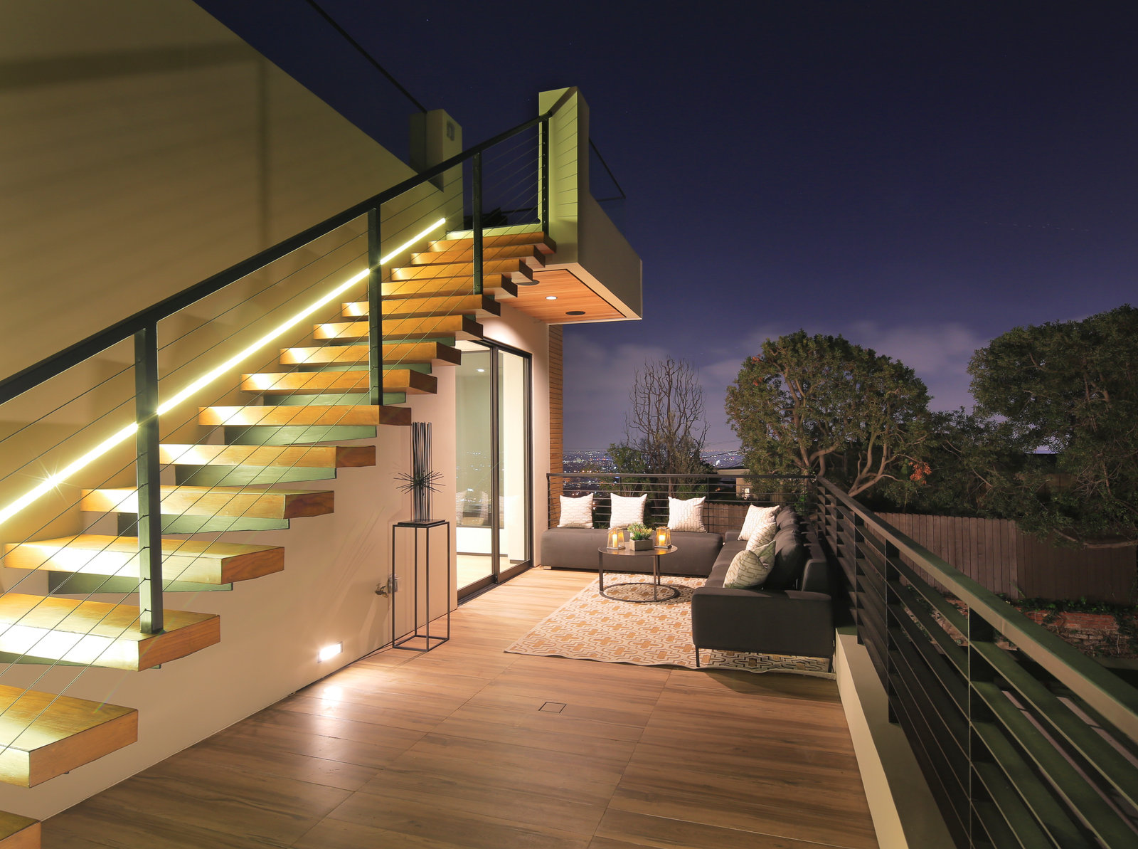HollywoodLand — Illuminated exterior stair