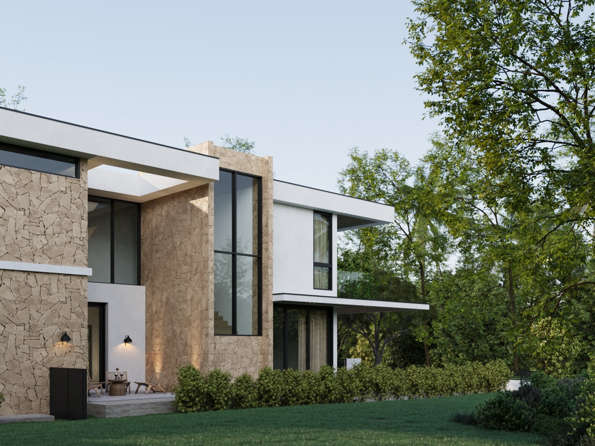 Casa Sera — Entry detail — rendering