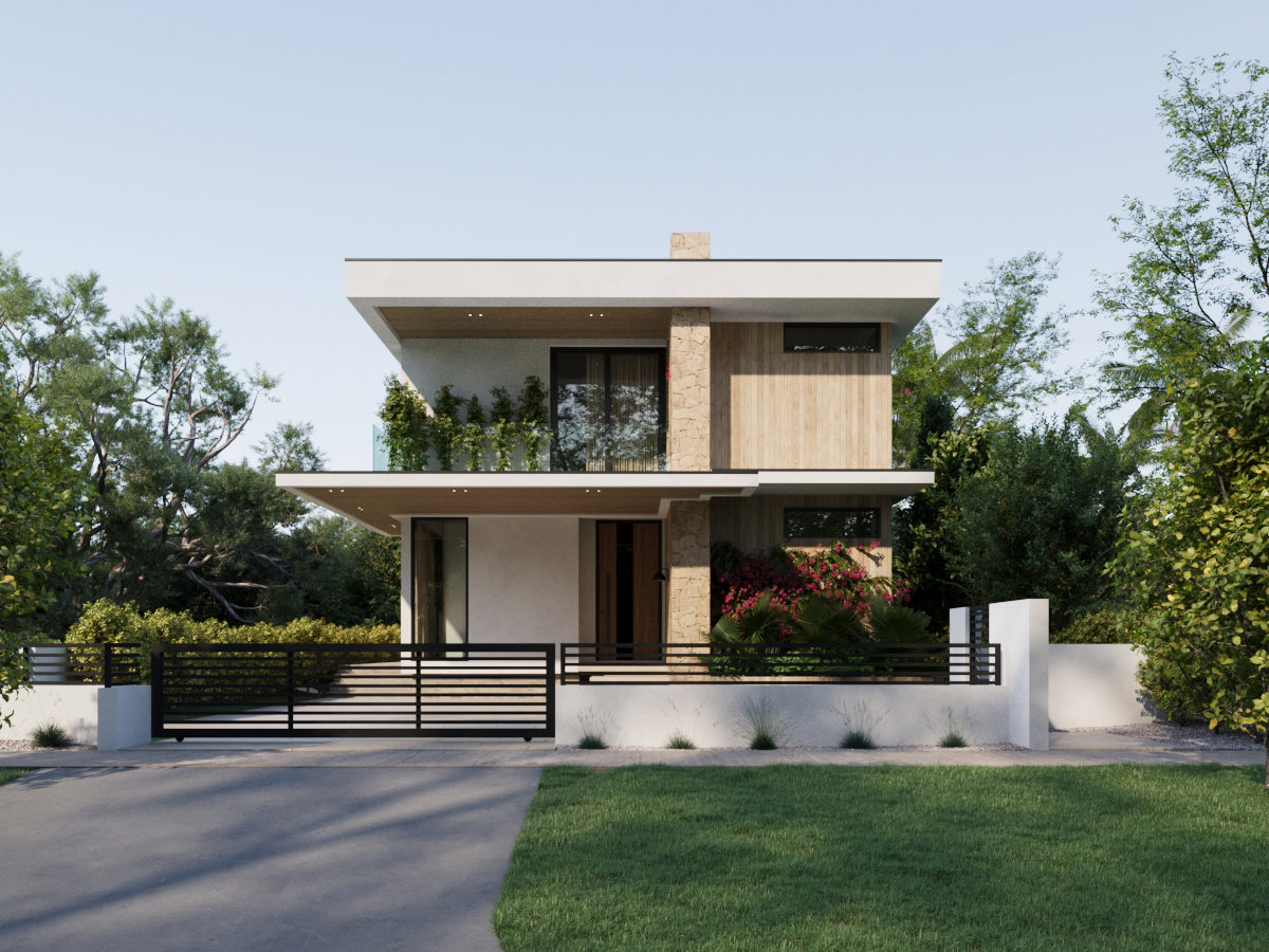 Casa Sera — Gated entrance — rendering