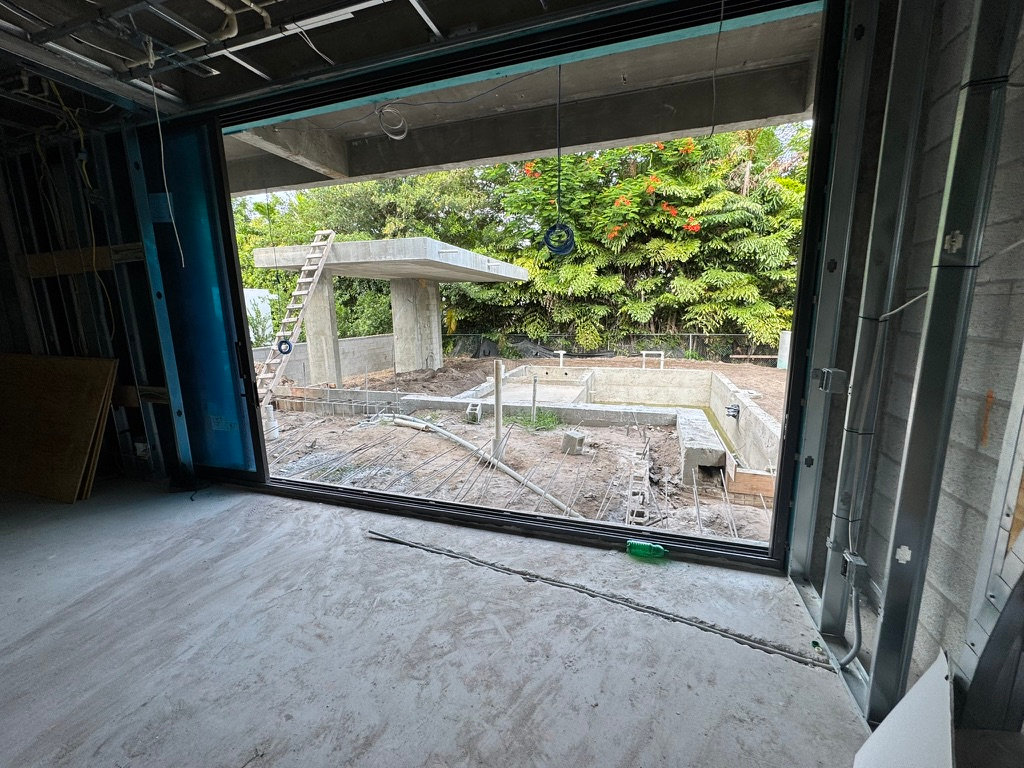 Casa Sera — Upper-floor opening — construction progress