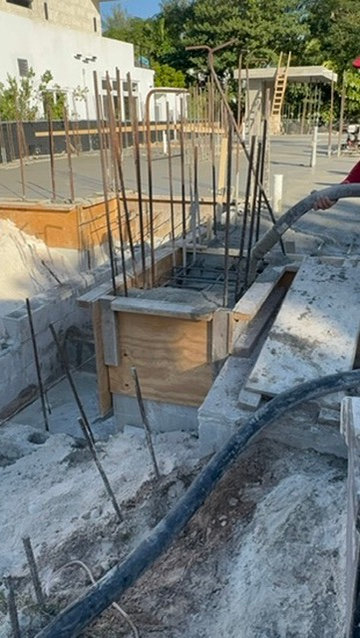 Casa Sera — Concrete stair formwork — construction progress