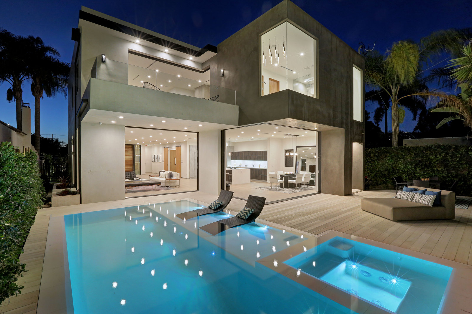 Maison De La Joie — Pool and rear elevation