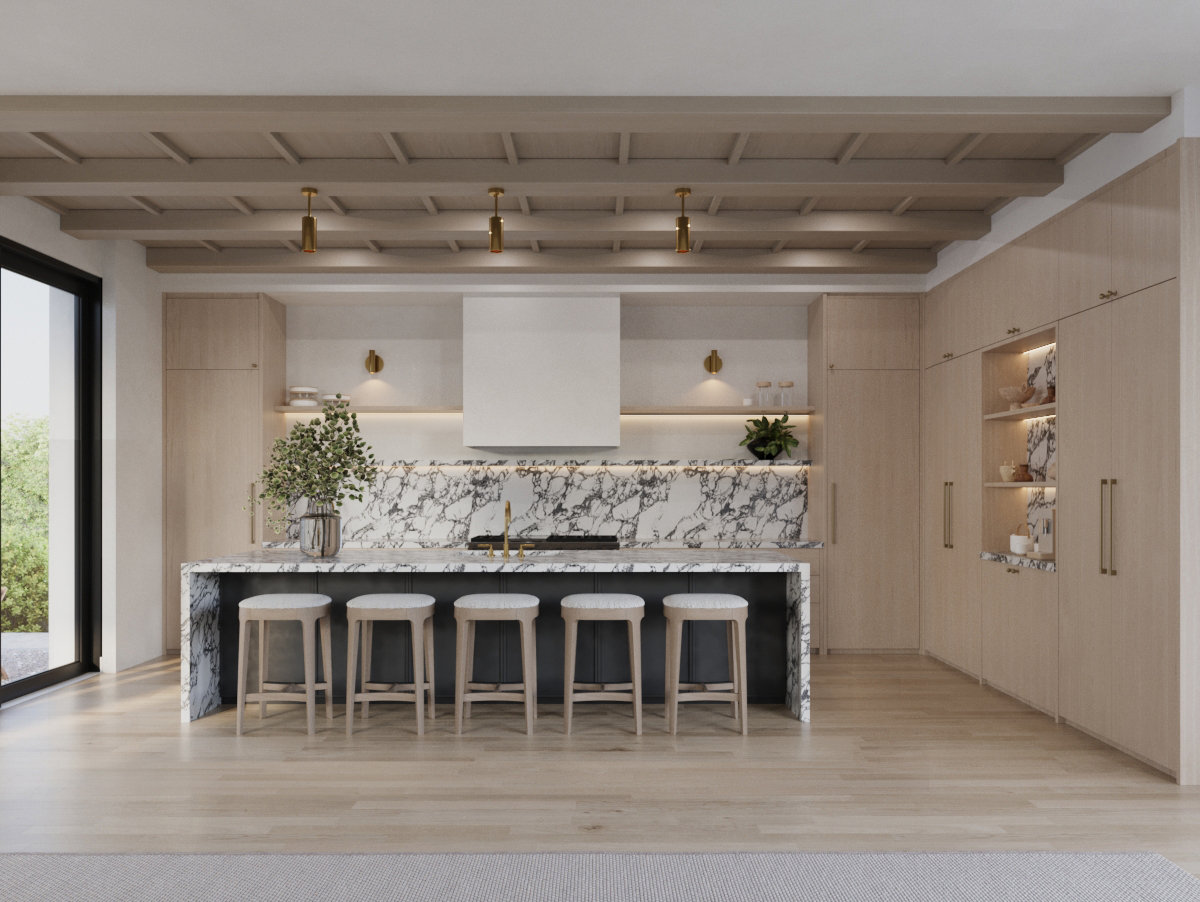 Casa Sera — Kitchen island — rendering